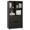 Cube Storage Bookcase with 4 Open Cubes and 2 Drawers Modern Display Shelf Storage